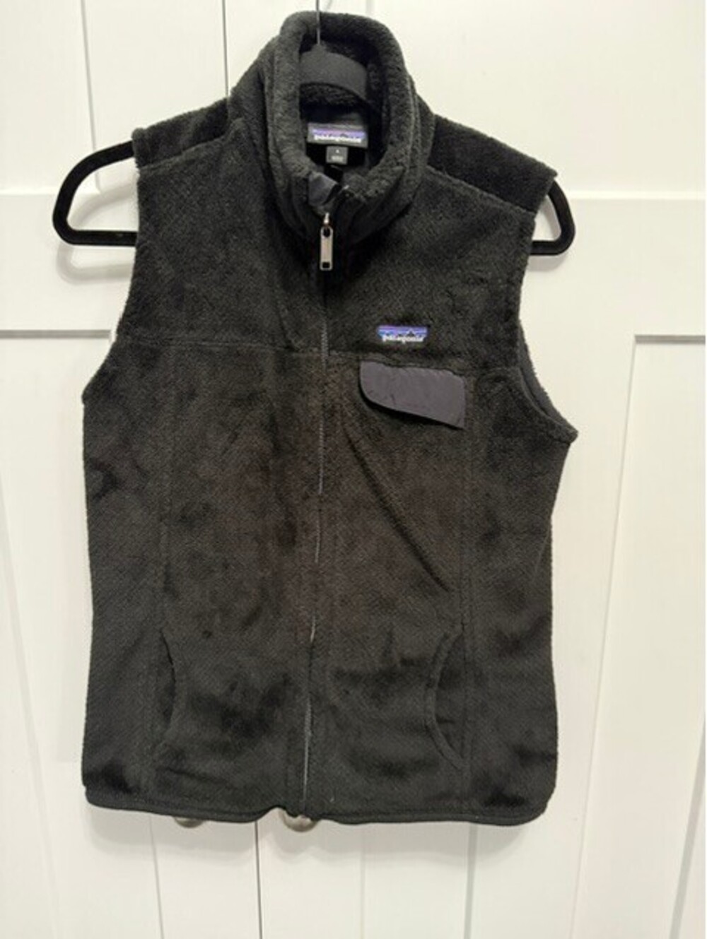 Patagonia women's re-tool fleece black vest size Large